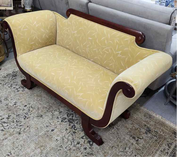 Antique Yellow Art Deco Settee