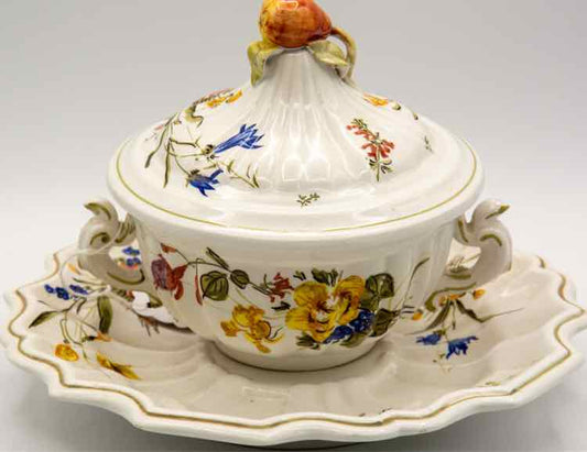 Italian Bowl w/ Lid & Dish
