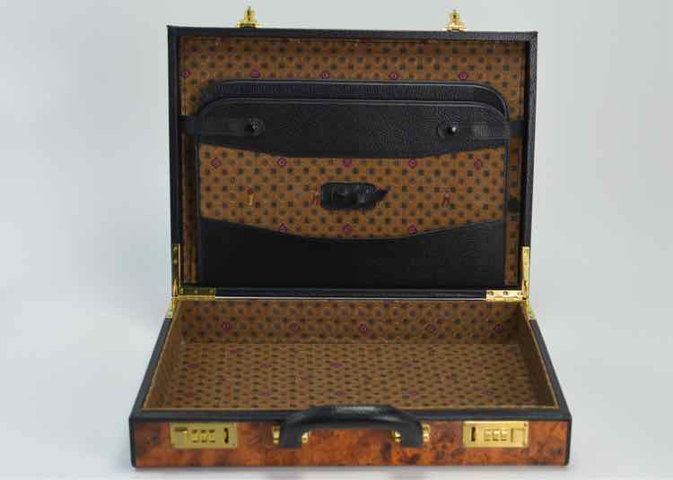 Balenciaga Wood Look Briefcase