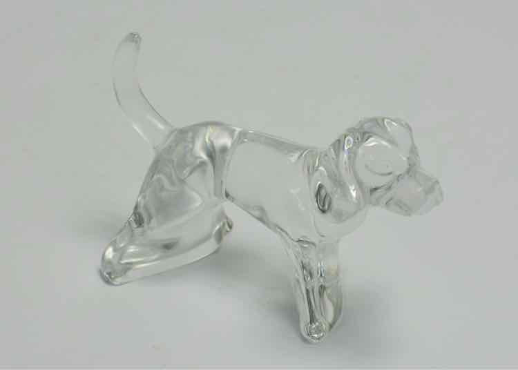 Crystal Pointer Dog Figure