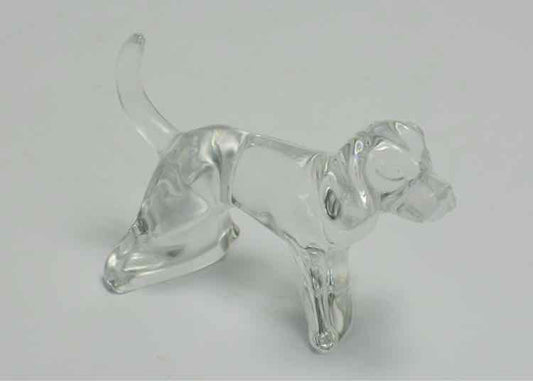 Crystal Pointer Dog Figure