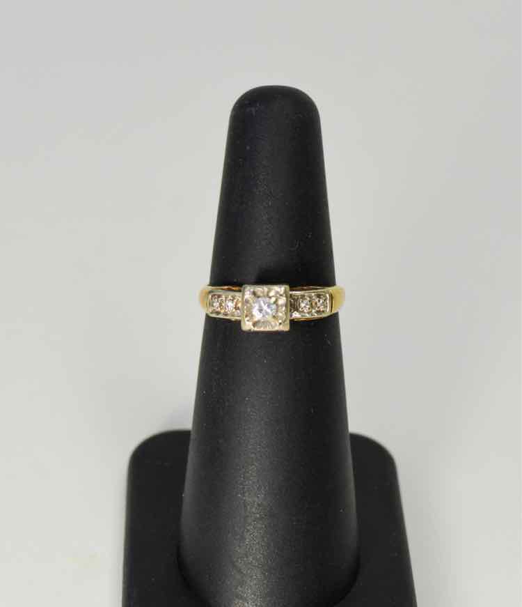 1950's 14K Princess Cut Diamond Ring