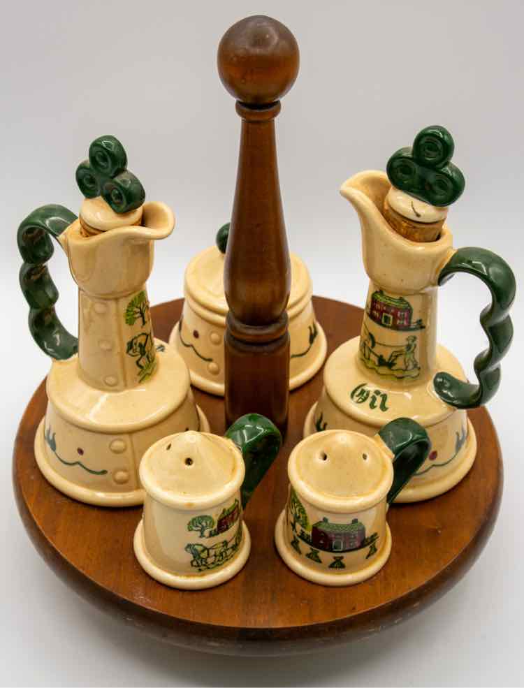 Vtg. Metlox Homestead Condiment Carousel