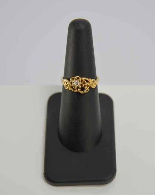 14k Garnet/Diamond Ring