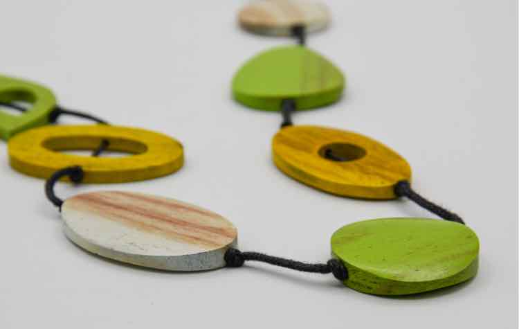 Skal Moon Abstract Lime Wrenly Necklace