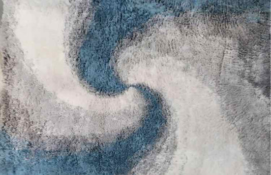 Blue/Grey Shag Rug