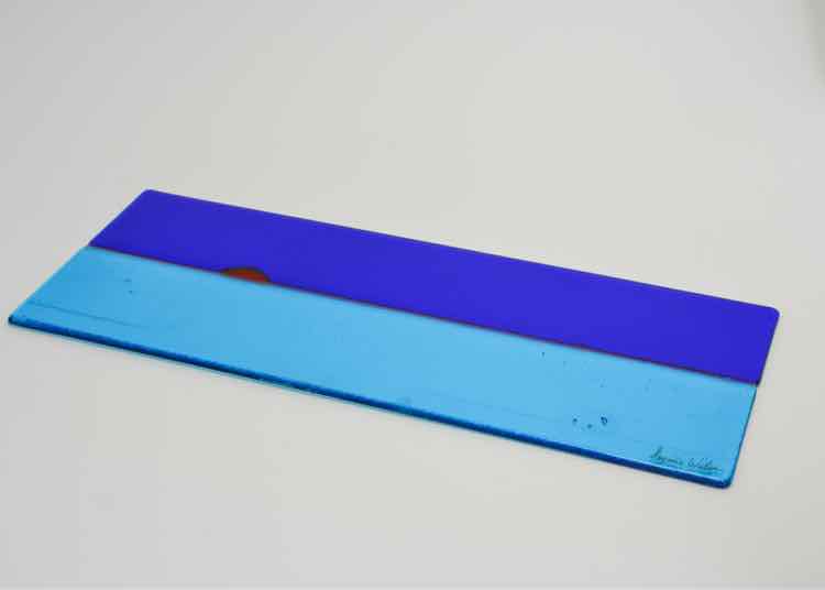 Abstract Horizon Signed Fused Glass