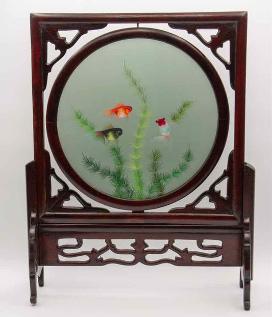 Chinese Goldfish In Frame 17”x12.5”
