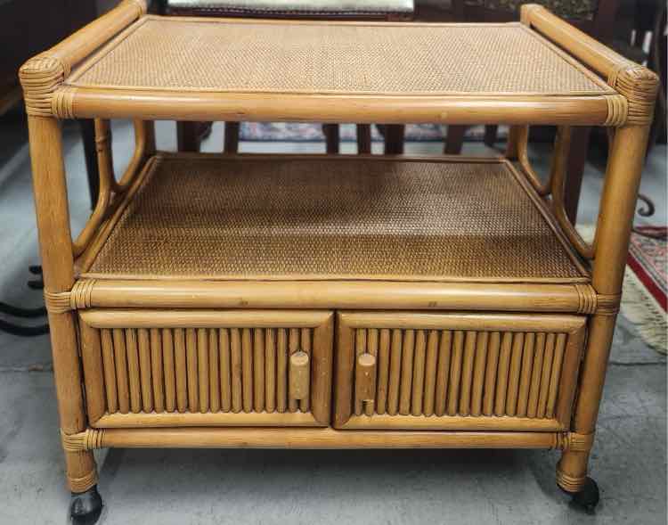 Rolling Bamboo Cabinet