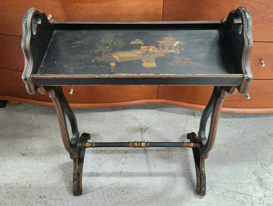 Black Hand Painted Side Table