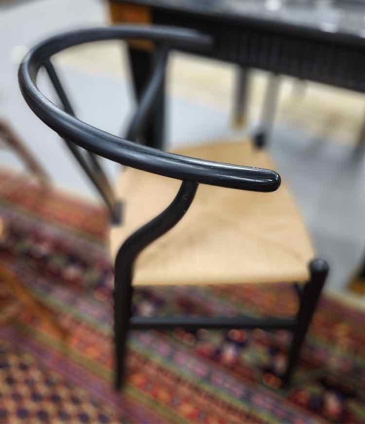 Pair of Black Denmark Woven Chair