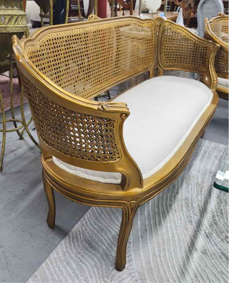 French Gold Cane Sattee