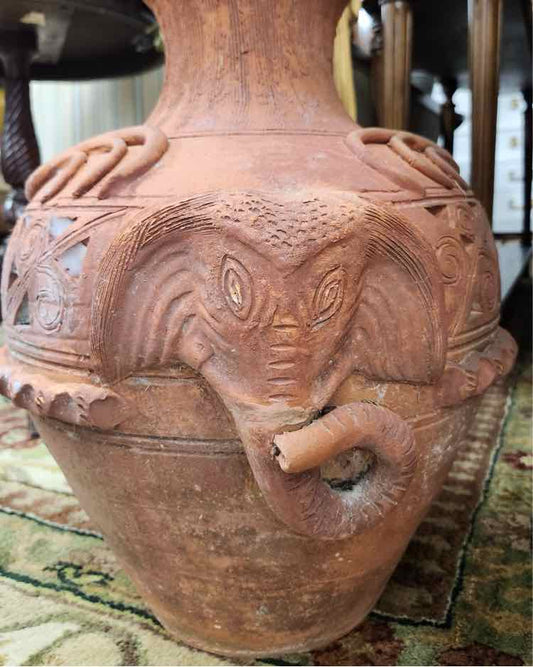 Terra Cotta Elephant Relief Jug