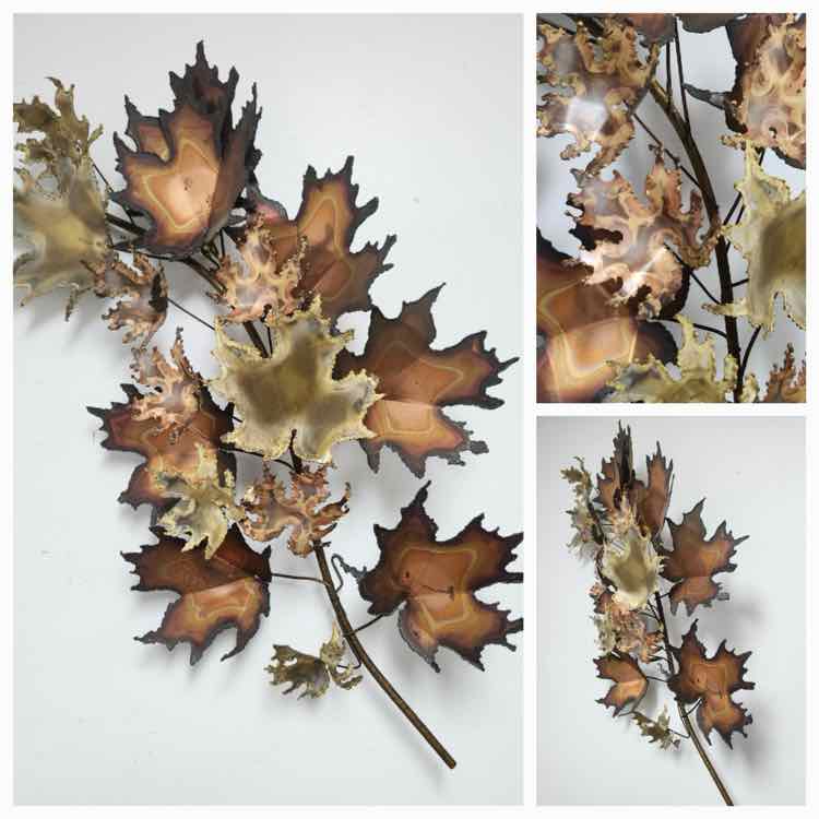MCM Metal Autumn Leaf sculpture by Jere