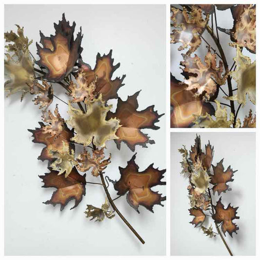 MCM Metal Autumn Leaf sculpture by Jere