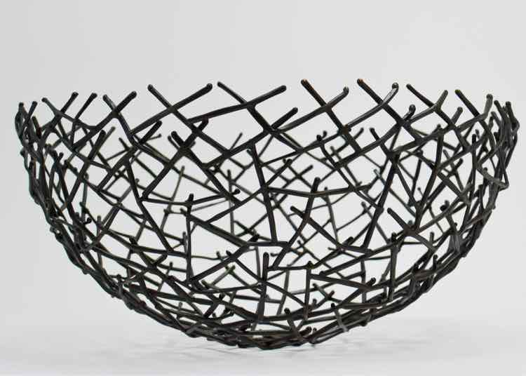 Art Twig Bronze Bowl by Michael Arams