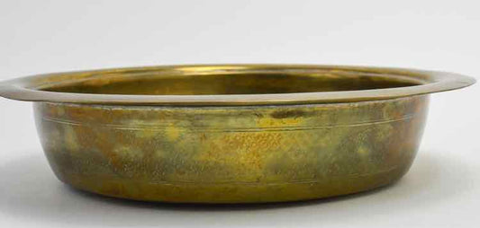 Antique Russian Brass Dough Bowl