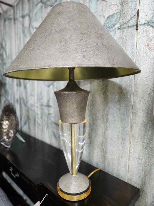 Pair of Acrylic Bronze/Gold Lamps
