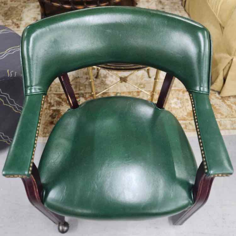 Green Leather Office Chair