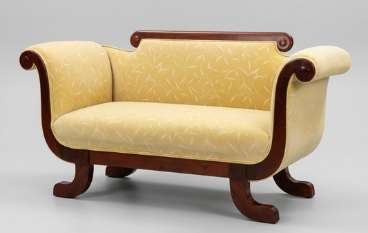 Antique Yellow Art Deco Settee