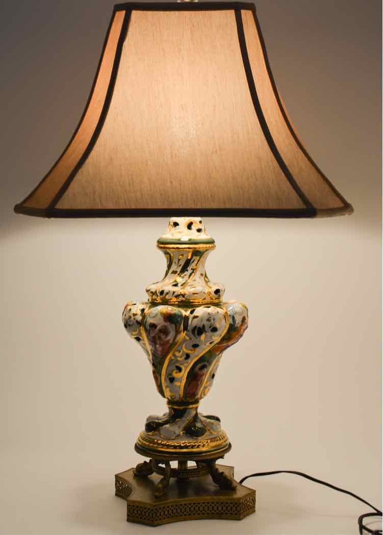 Antique Capo Di Monte Lamp