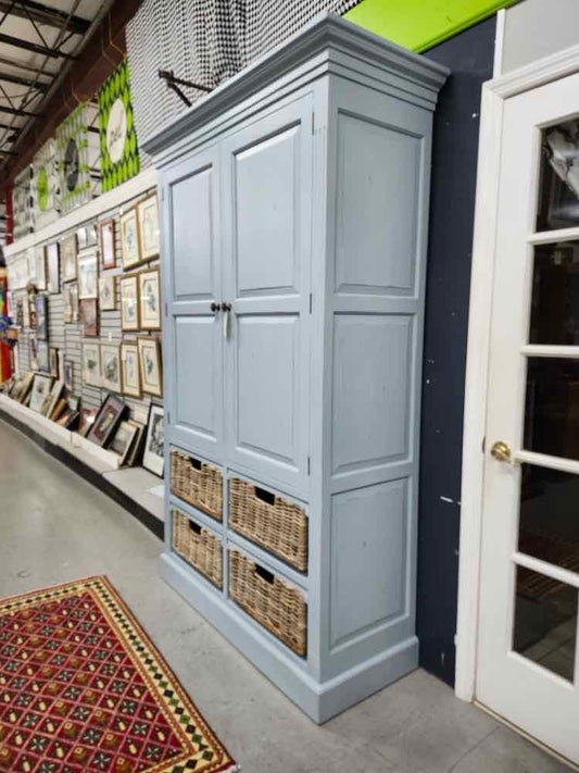 Sonoma Light Blue Storage Cabinet w/Basket Drawers