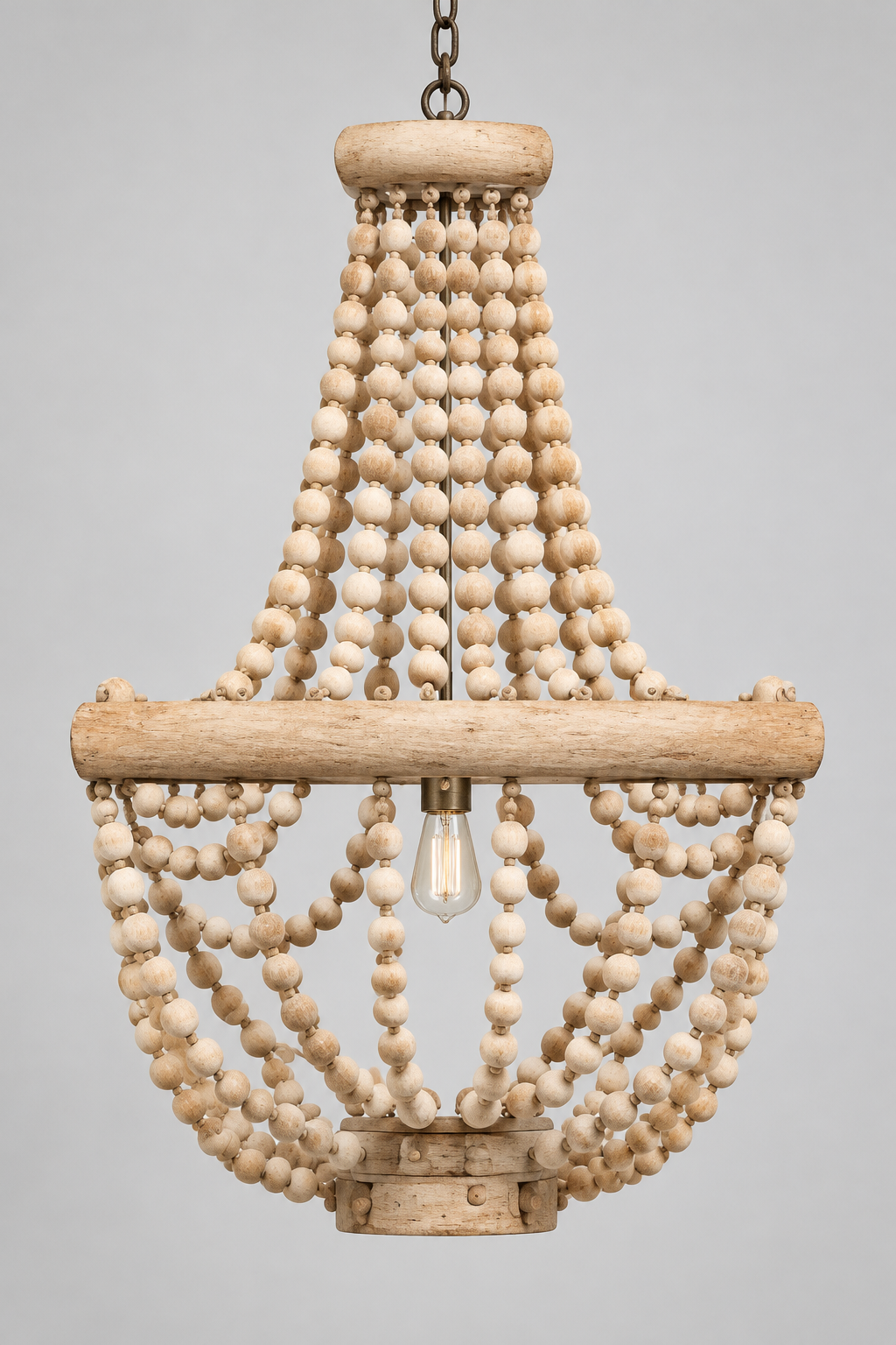 Quoizel Wood Bead Chandelier