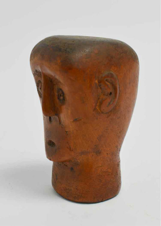 Vintage Brazilian Carved Wooden Head