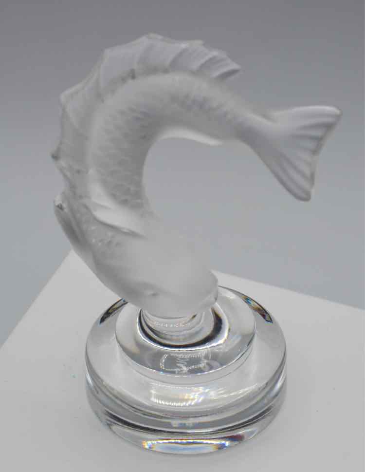 Lalique Crystal Leaping Koi