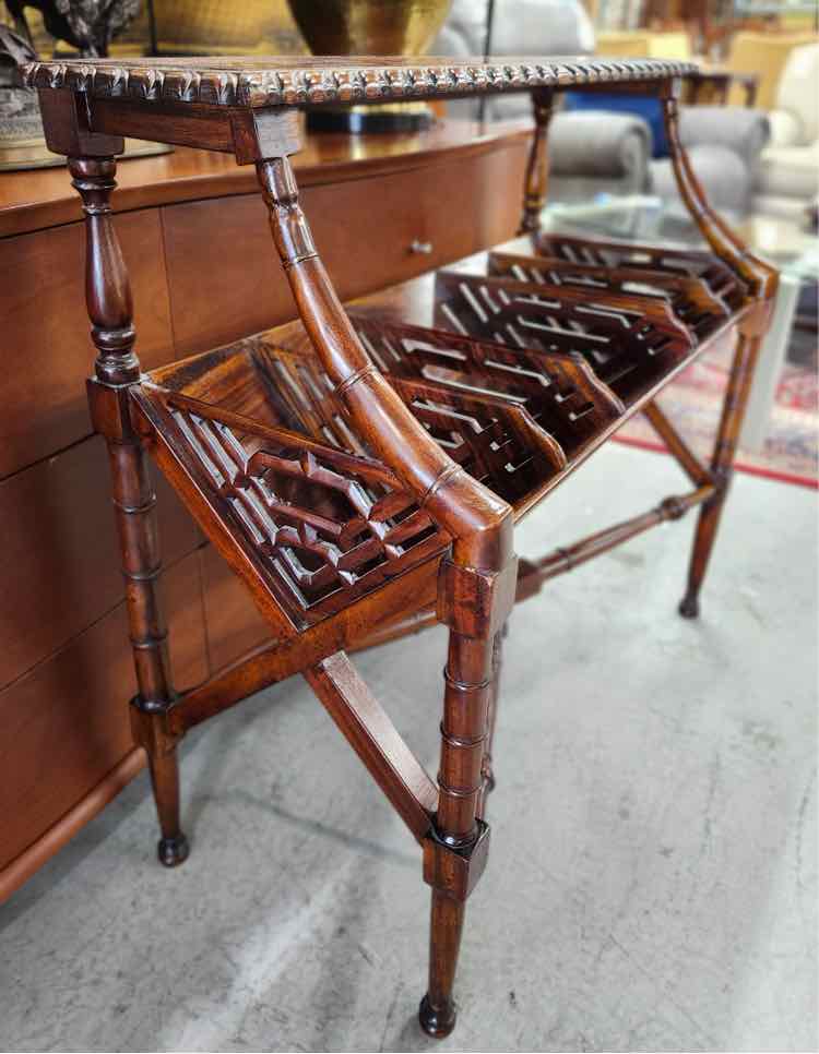 Mahogany Library Book Trough