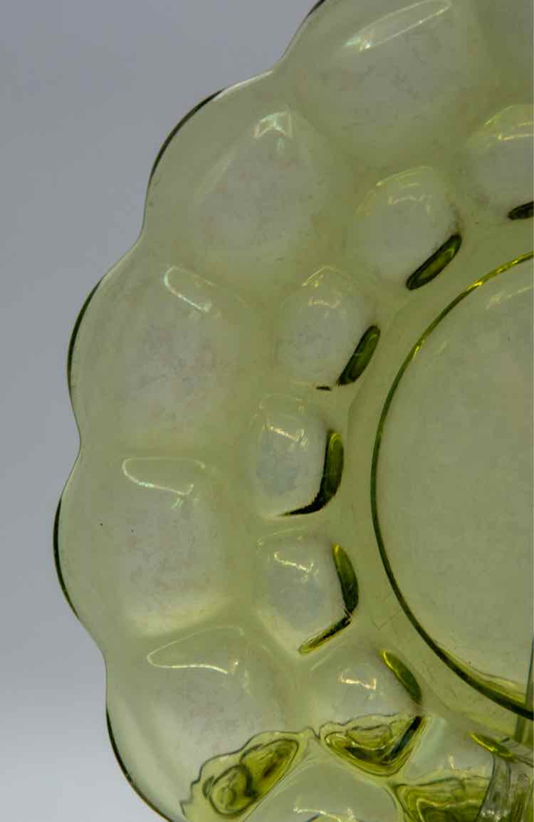 Vtg Green Glass Dishware