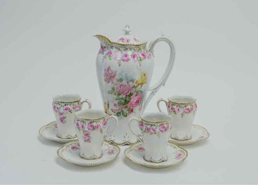 9pc Reinhold Presha Porcelain Chocolate Service Set
