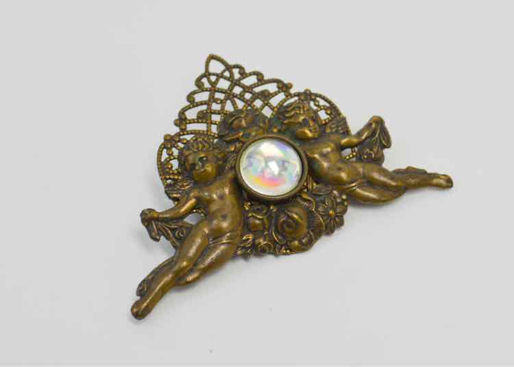 Jan Michaels San Francisco Double Cherub Brooch