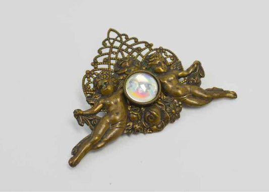 Jan Michaels San Francisco Double Cherub Brooch
