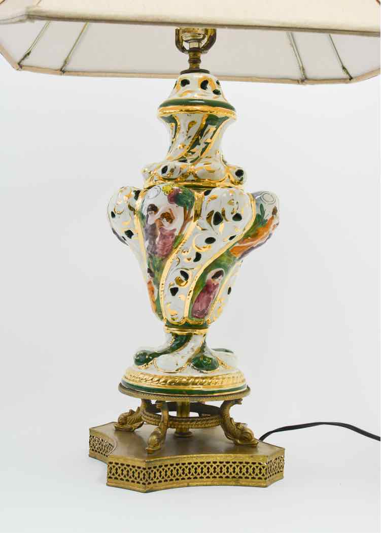 Antique Capo Di Monte Lamp