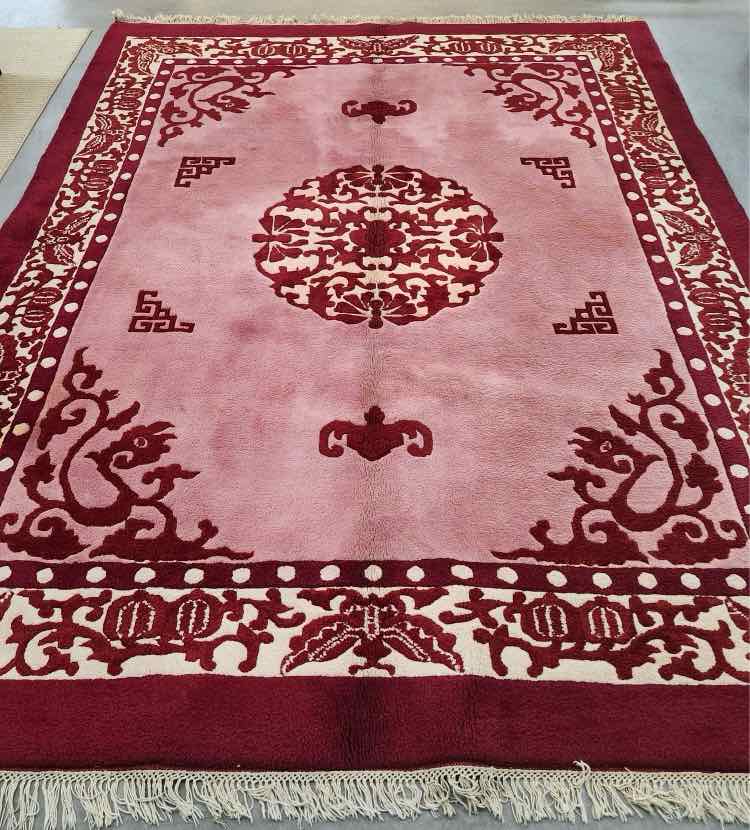 Pink/ Red/Beige Tibetan Rug