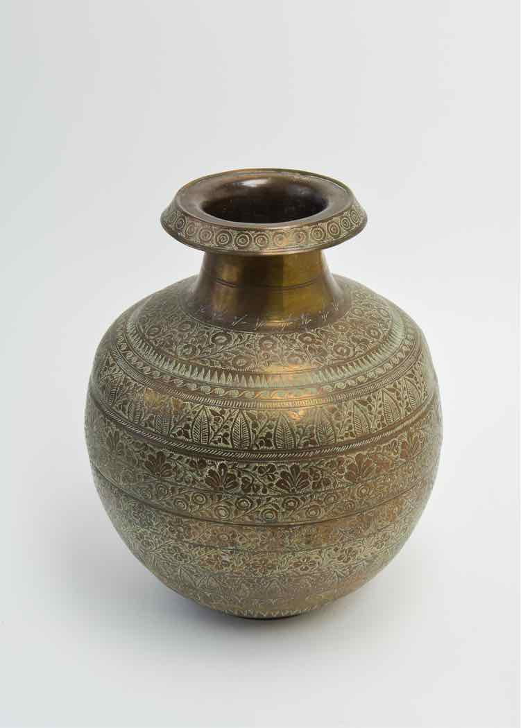 Indian Brass Round Water Jar