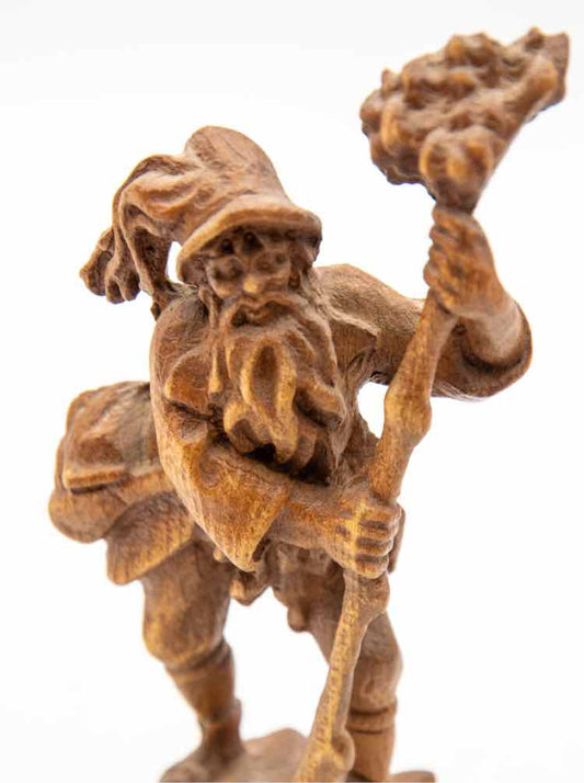 Vintage Chinese Fruit Wood Wizard