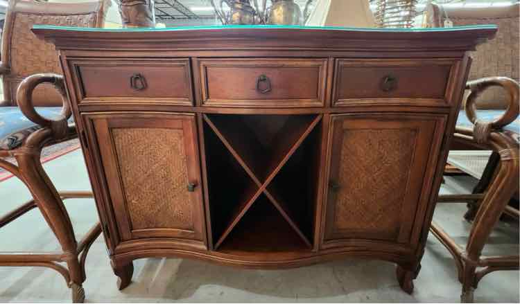 Hooker Server w/Glass Top