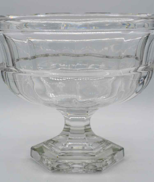 1950's Art Deco Crystal Pedestal Bowl