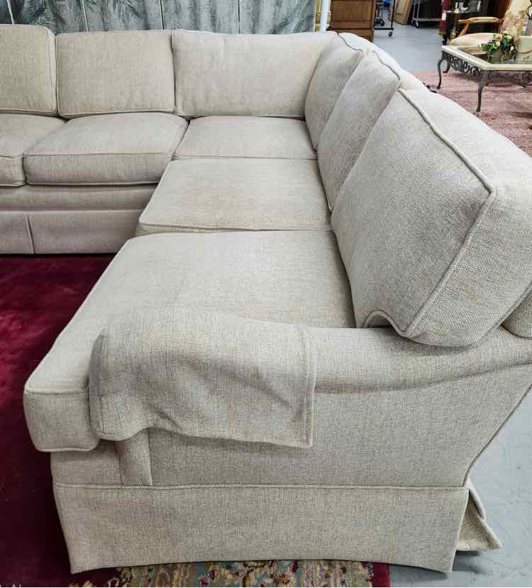Beige Hickory Sectional Sofa
