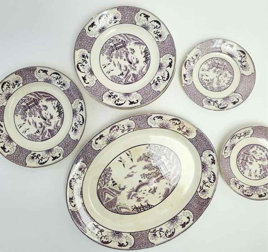 Amethyst 'Kang He' Pattern Gillson Ware