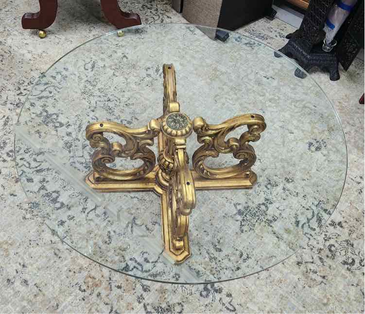 Louis XV Style Guilt Base Coffee Table