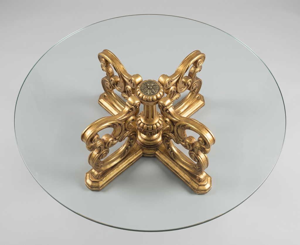 Louis XV Style Guilt Base Coffee Table