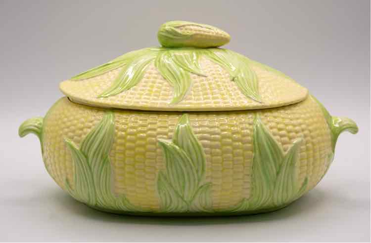 Hand painted Corn Tureen