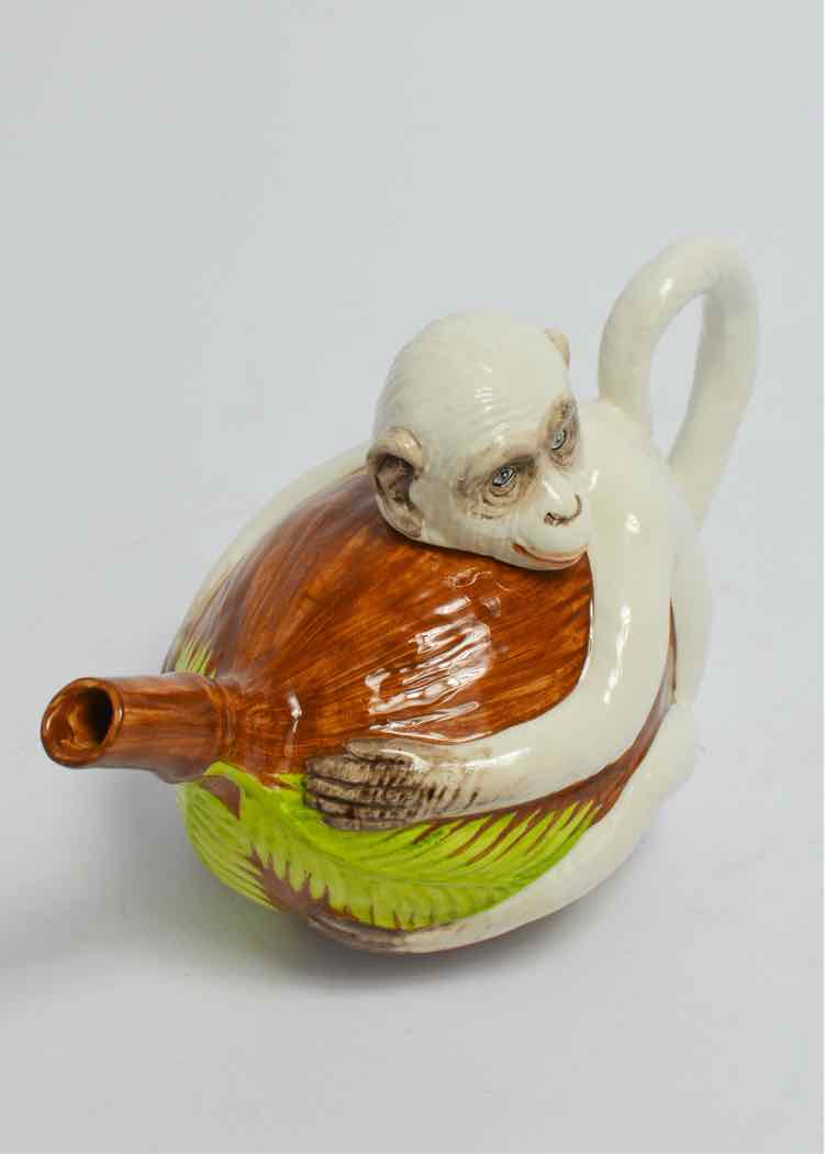 White Porcelain Monkey Teapot