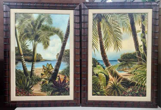 Tropical Lagoon Framed 'Giclee' by Lisa Sparlin