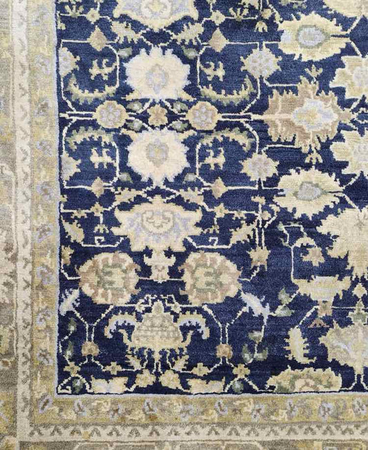 Beige/Blue/Green Tibetan Wool Rug