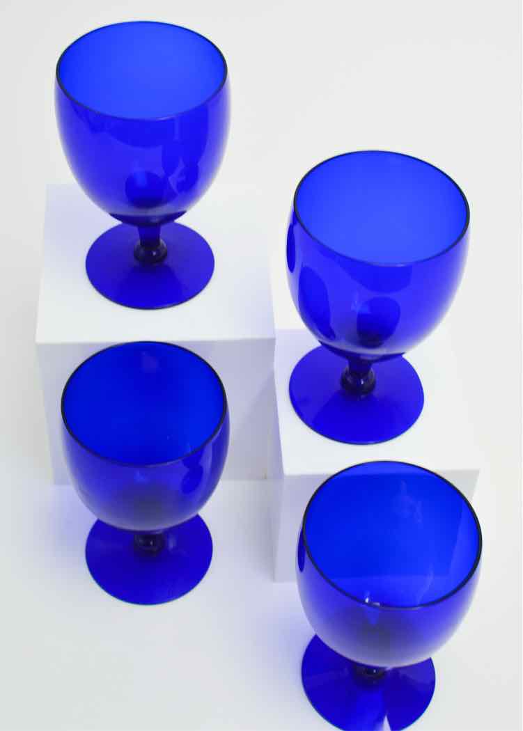 Cobalt Blue Wine Goblets