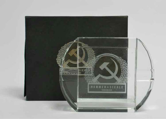 Hammer & Sickle Crystal Ashtray
